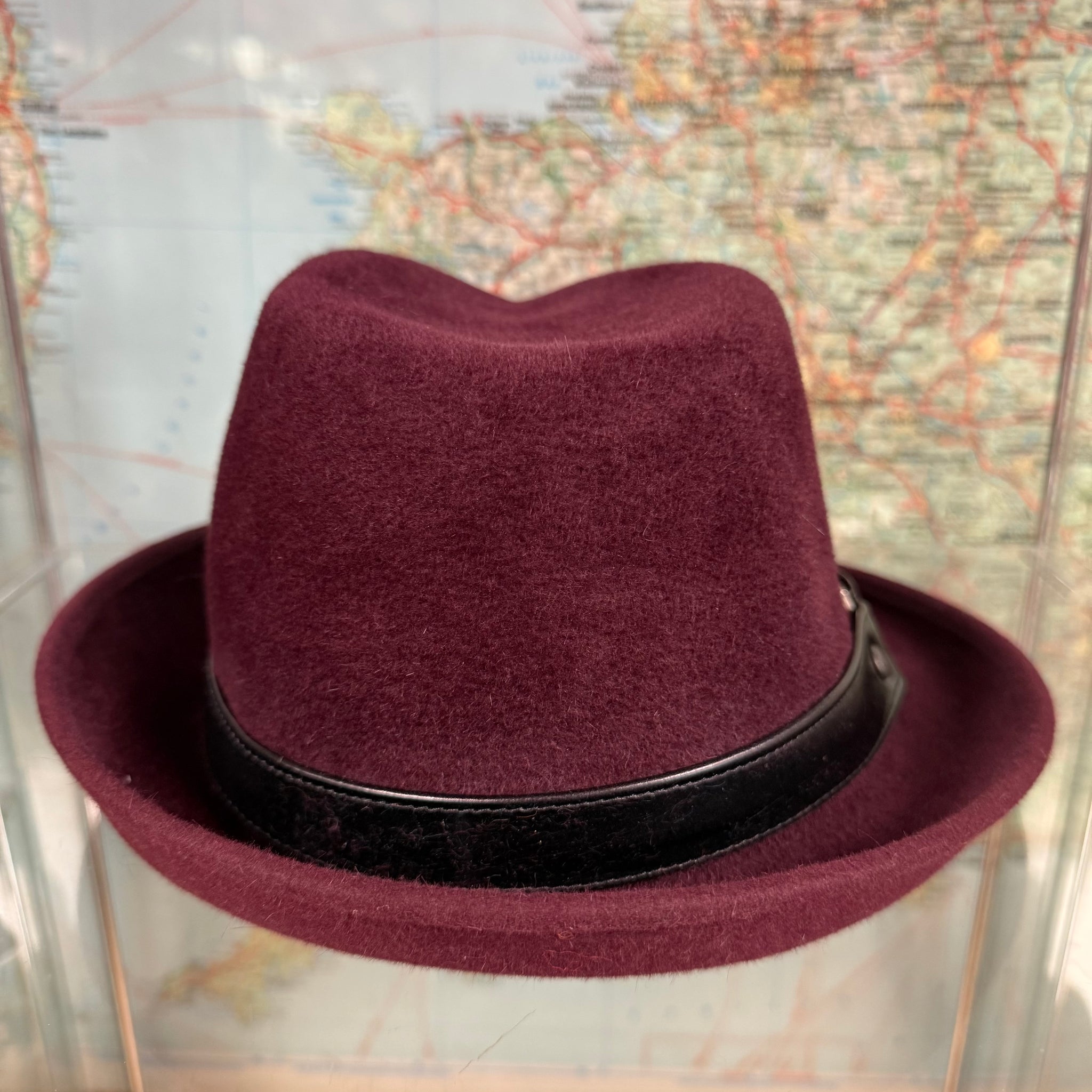 Philip Blackberry Fur Felt Trilby Hat