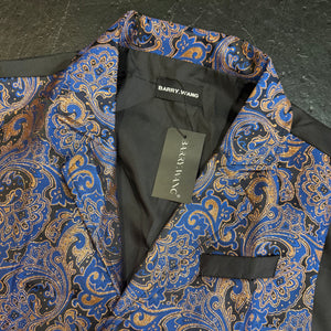 Waistcoat  - Royal Blue/Rose Gold Paisley (XL)