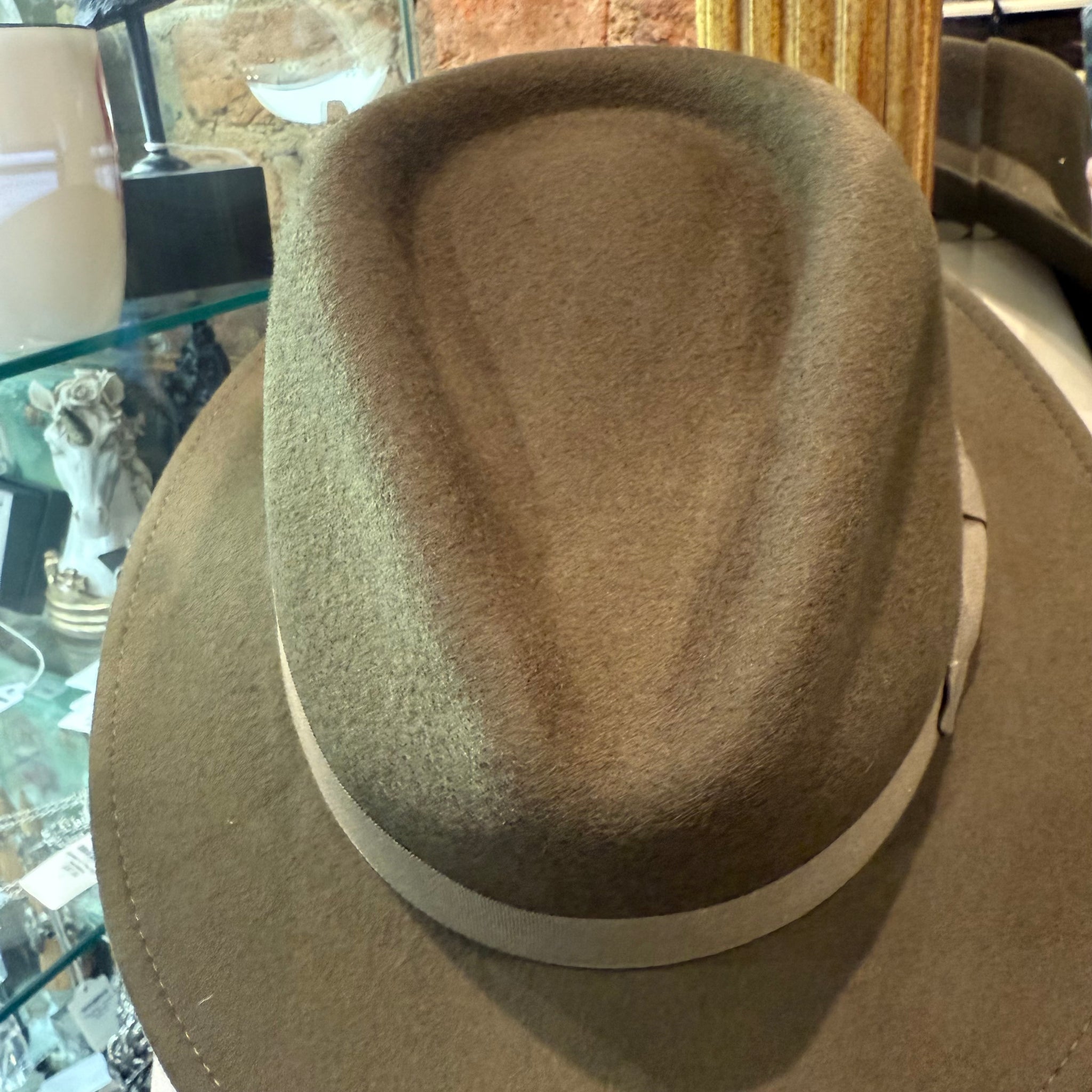 Grant Olive Boston Wool Fedora Hat
