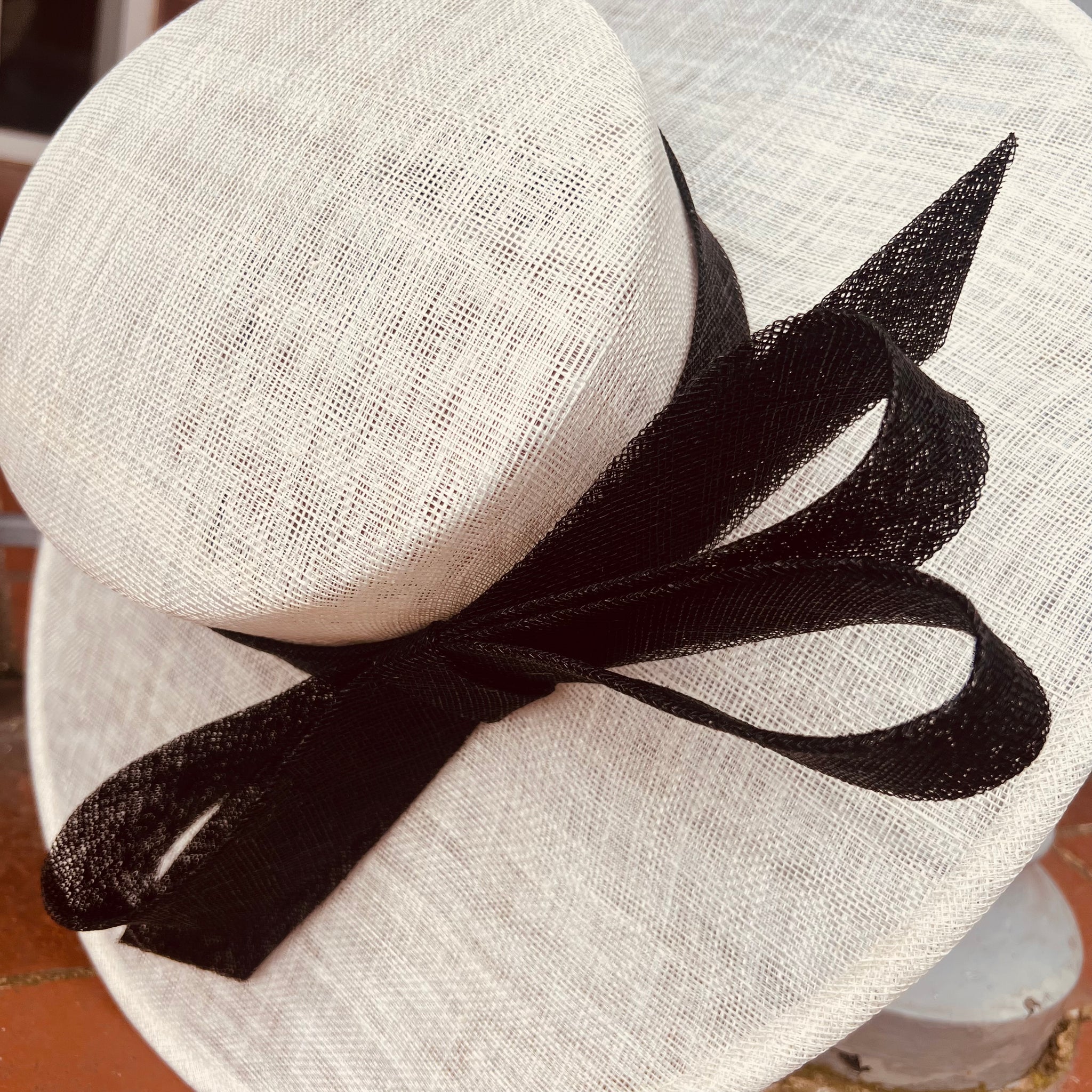 Sinamay Wide Brim Hat With Wide Bow