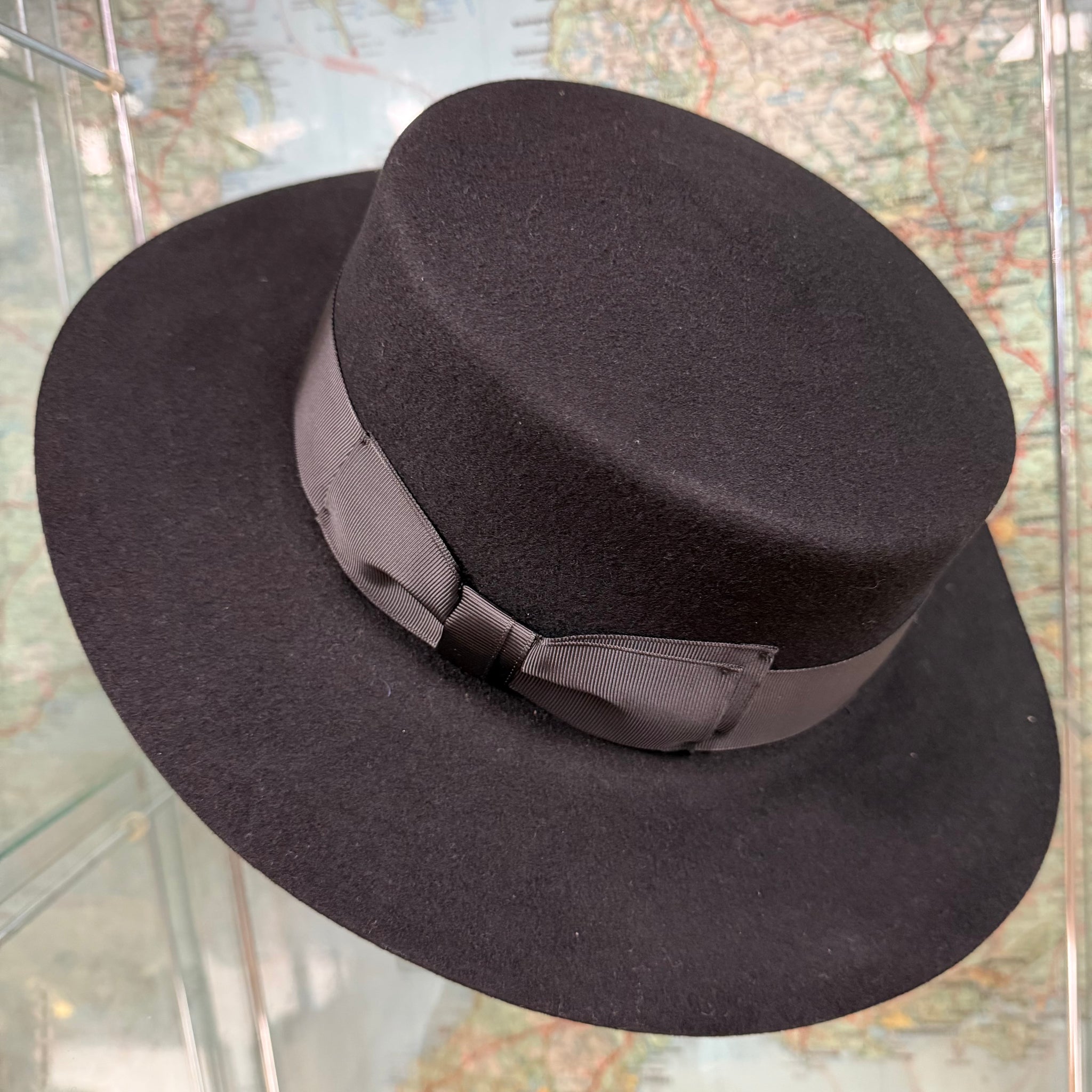 Zachary Wide Brim Wool Boater