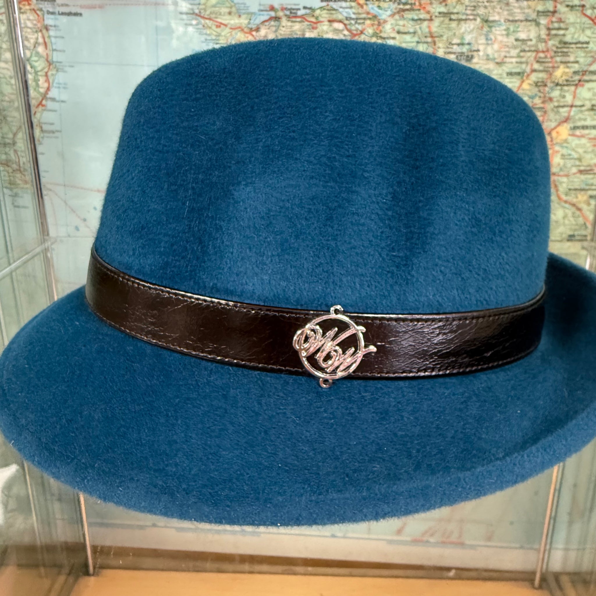Dark Teal Fur Felt Ian Trilby Hat
