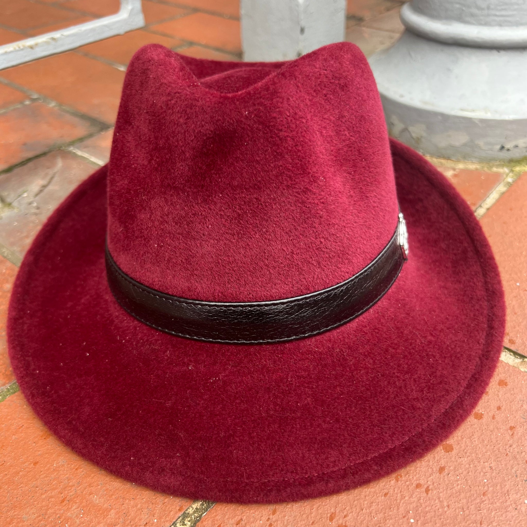 Sam Spade Burgundy Fur Felt Trilby Hat