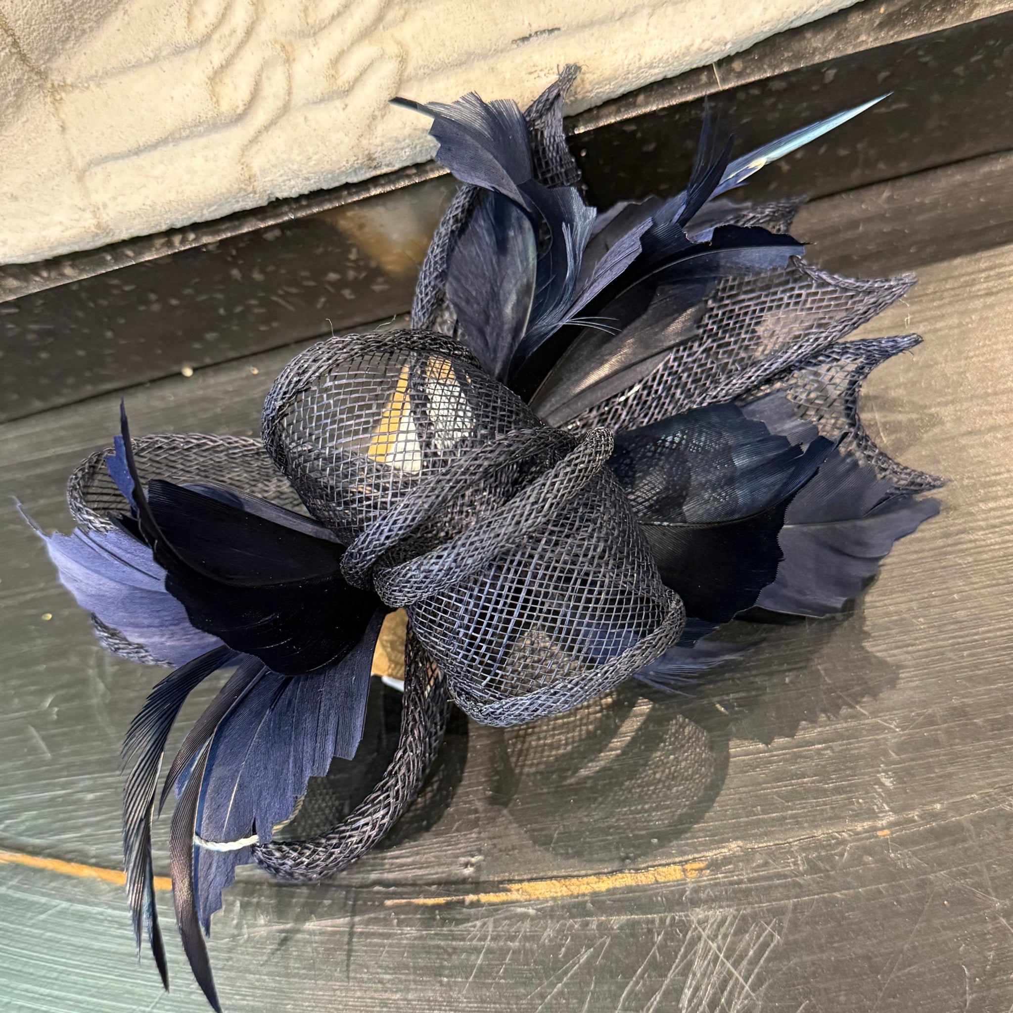 Samantha Sinamay and Feather Bow Fascinator