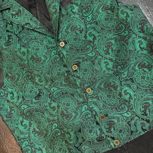 Waistcoat Black and Emerald (L)