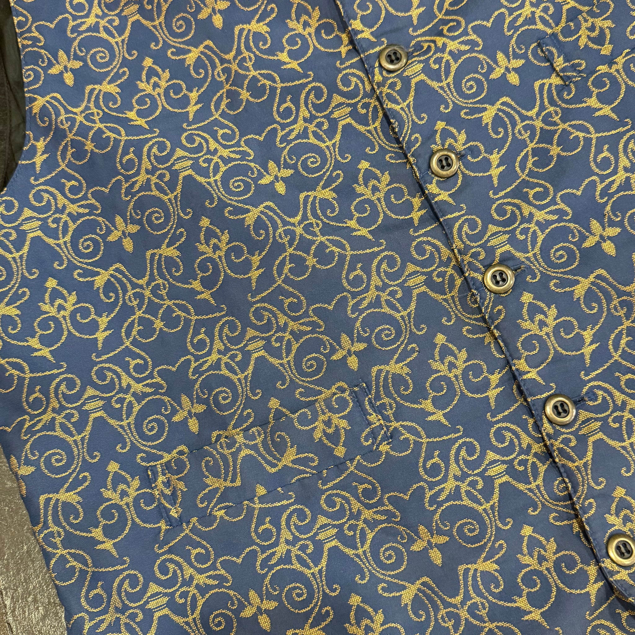 Navy/Gold Waistcoat by Historical Emporium (L)