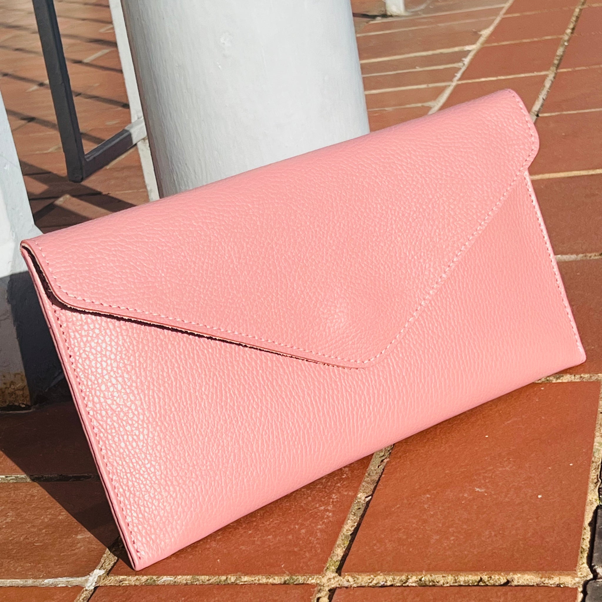 Dimpled Leather Rosina Envelope Clutch Bag