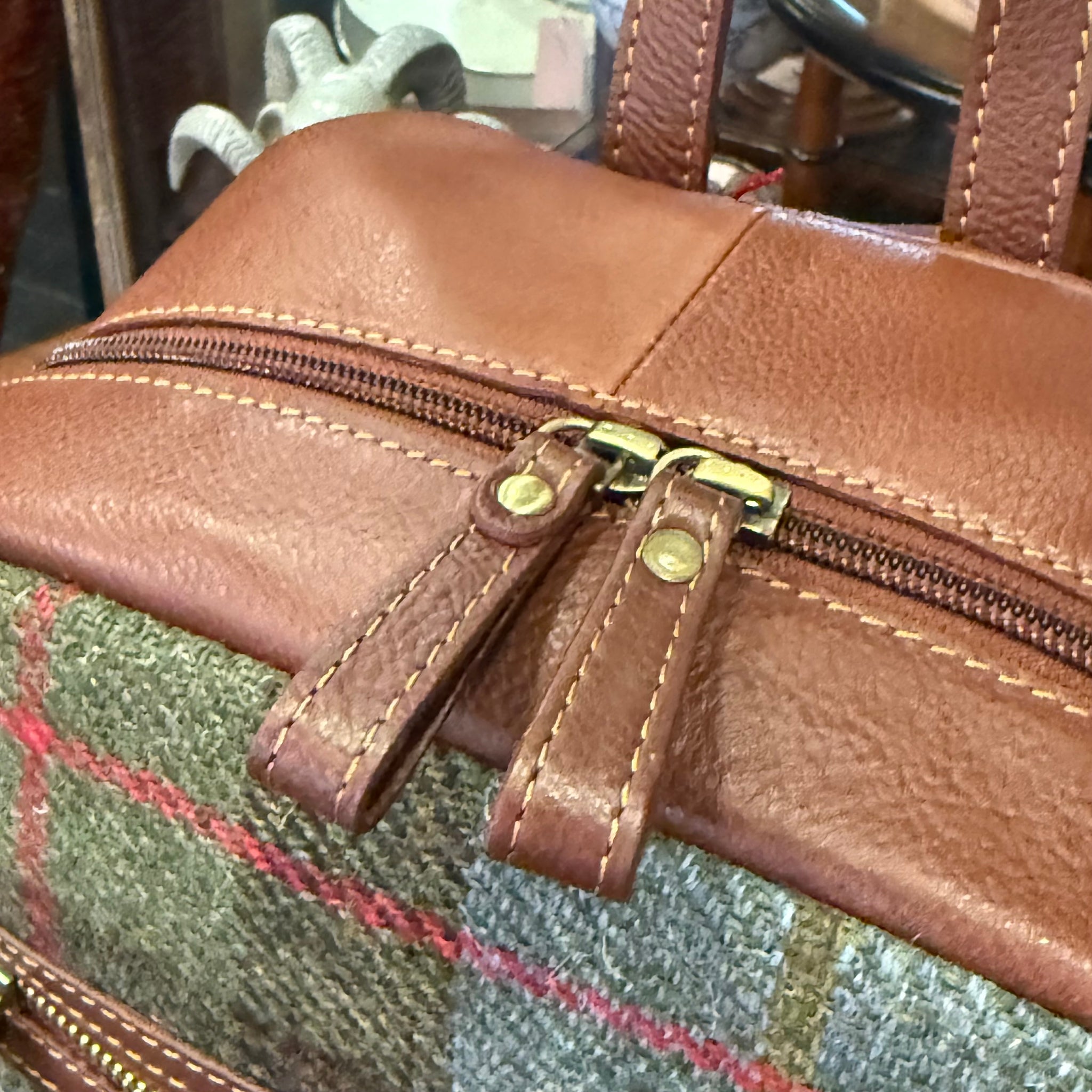 The Alice Ruck Sack Leather & Harris Tweed Bag