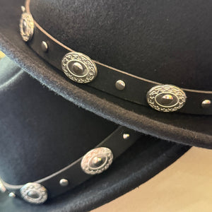 Jessie Buckled Classic Round Pork Pie Hat