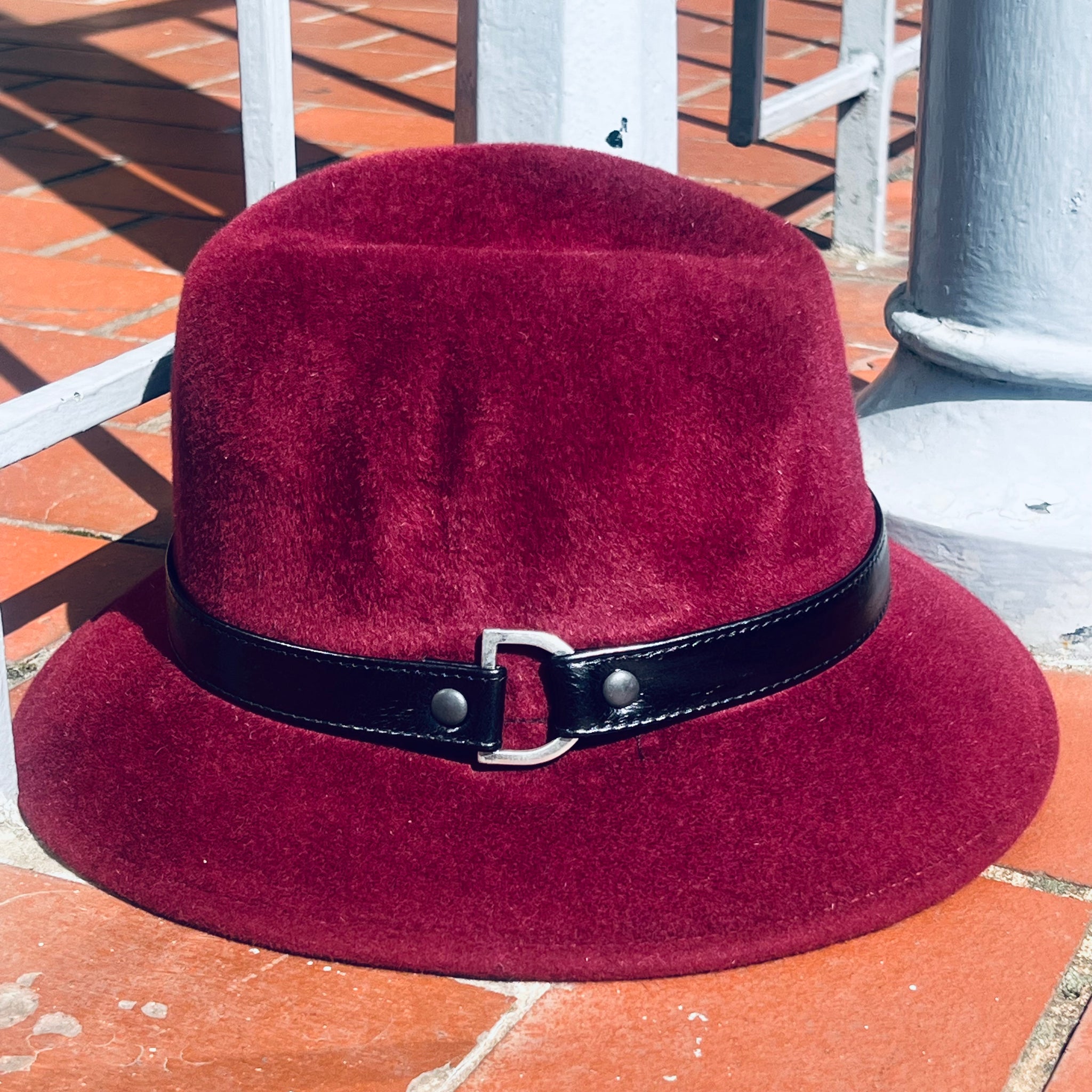 Raspberry Fur Felt London Trilby