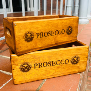 Wooden Prosecco Storage Boxes (Set of 2)