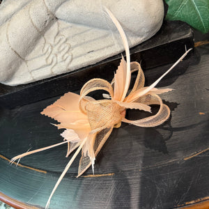Samantha Sinamay and Feather Bow Fascinator