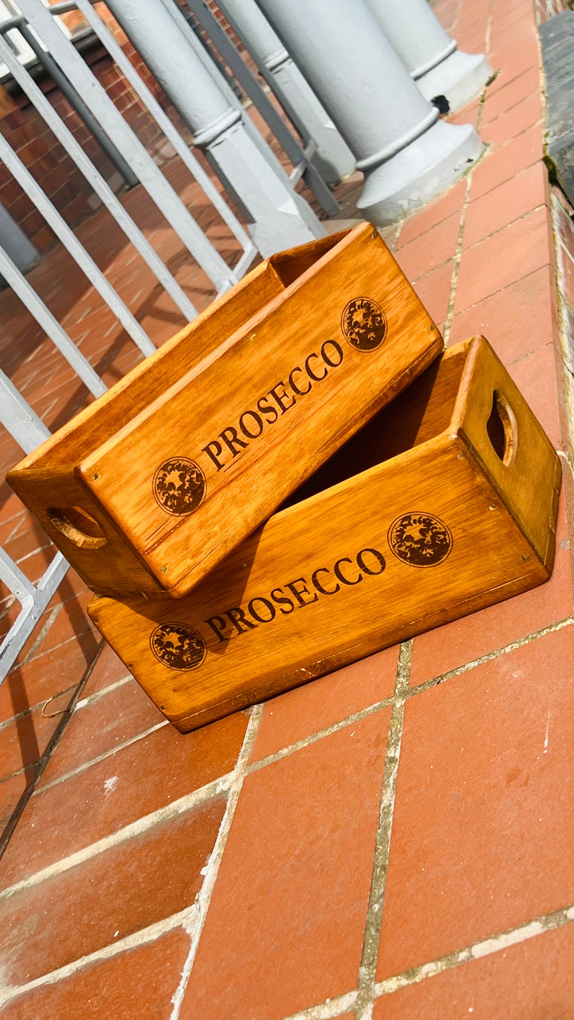 Wooden Prosecco Storage Boxes (Set of 2)