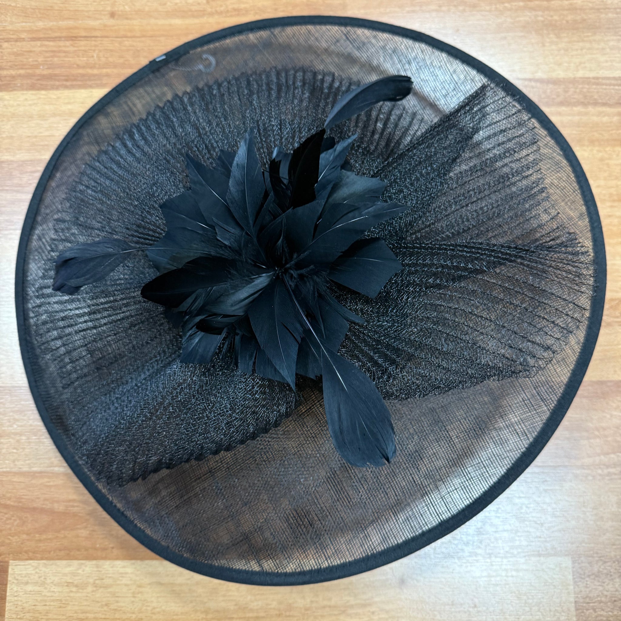 Marlene Large Fascinator With Centre Feather Flower