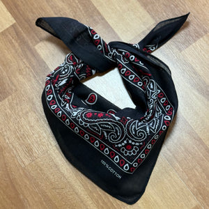 Square Black/Red Paisley Bandana