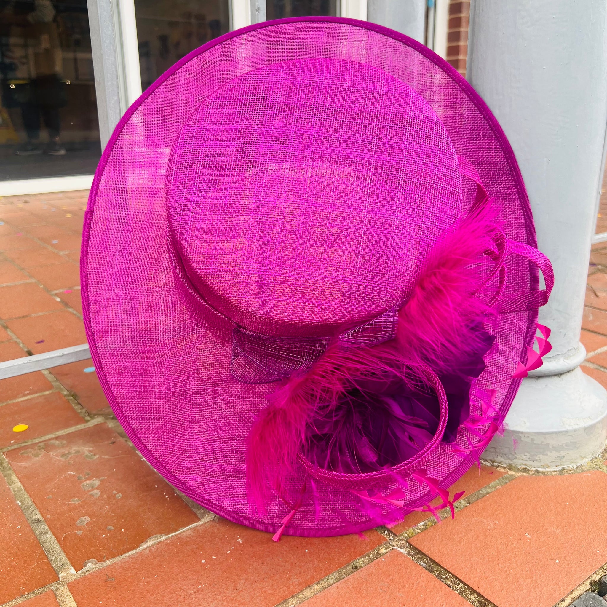 Louisa Sinamay Hat With Large Feather Flower