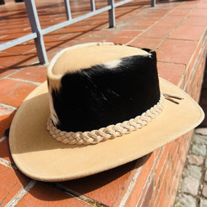 Douglas Leather Western Style Fedora Hat