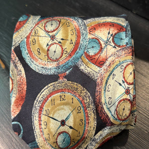 Silk Tie by Da Vinci - Clock Design