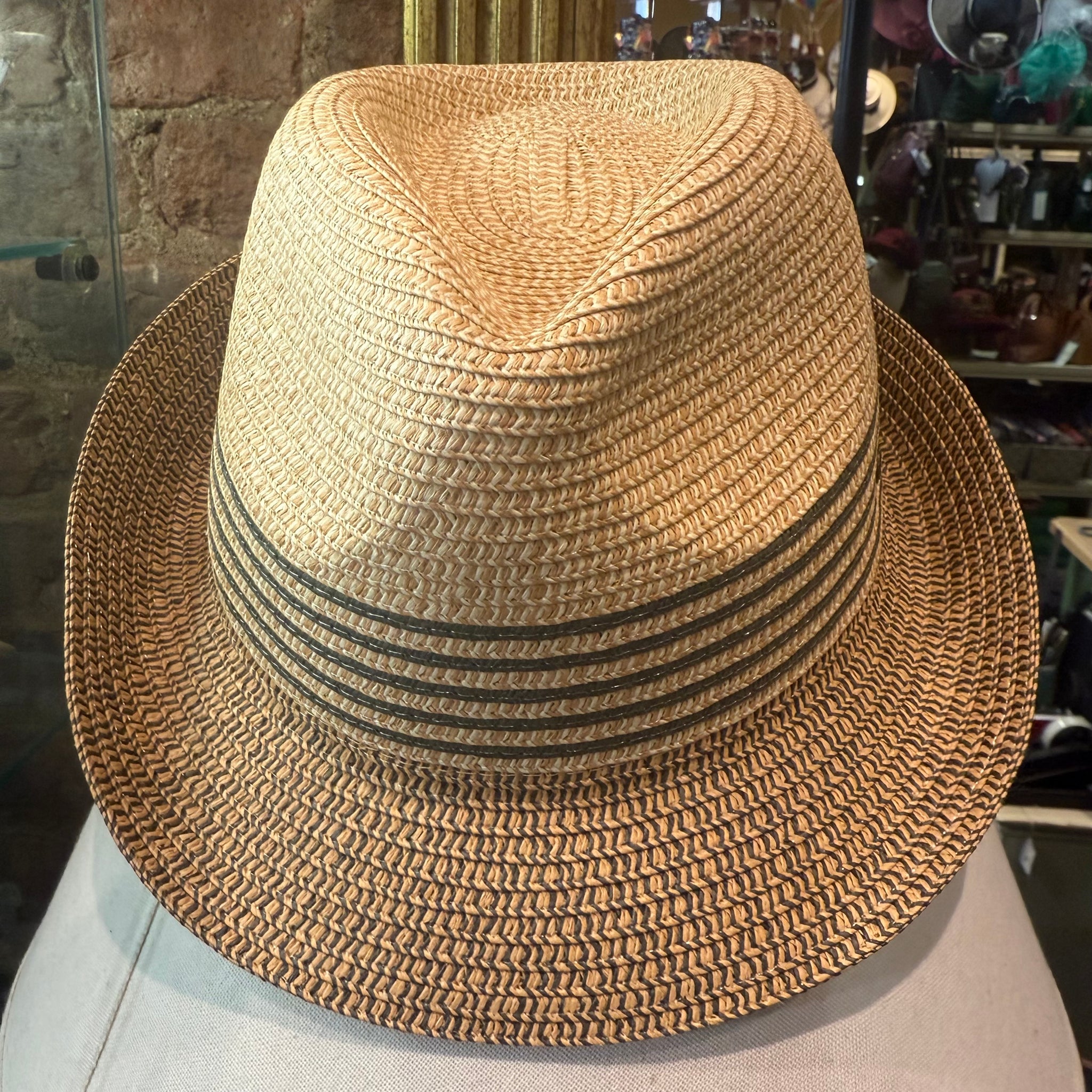 Charlie  Paper Straw Summer Trilby Hat