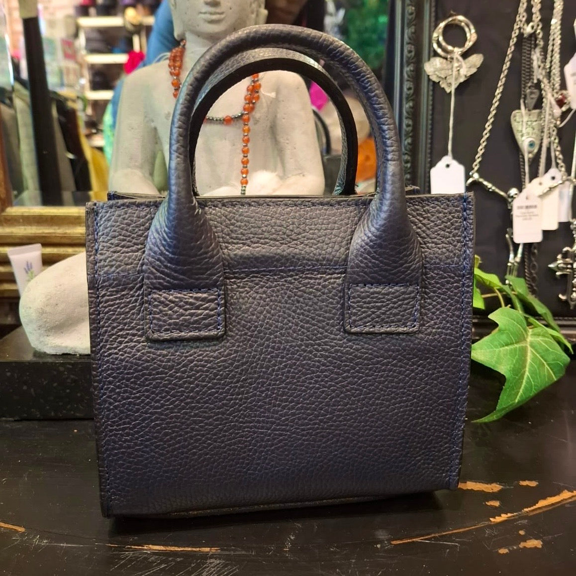 Kelly Square Italian Leather Bag