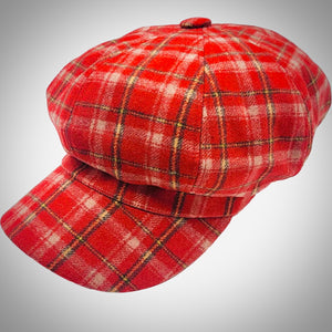 Cindy Classic Checked Baker Boy Cap