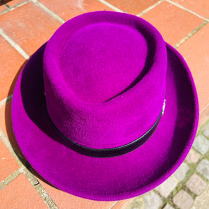 Plum Fur Felt Pork Pie Hat