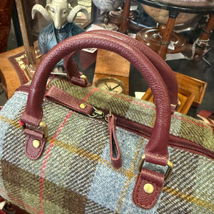 Victoria Leather & Harris Tweed Barrel Bag