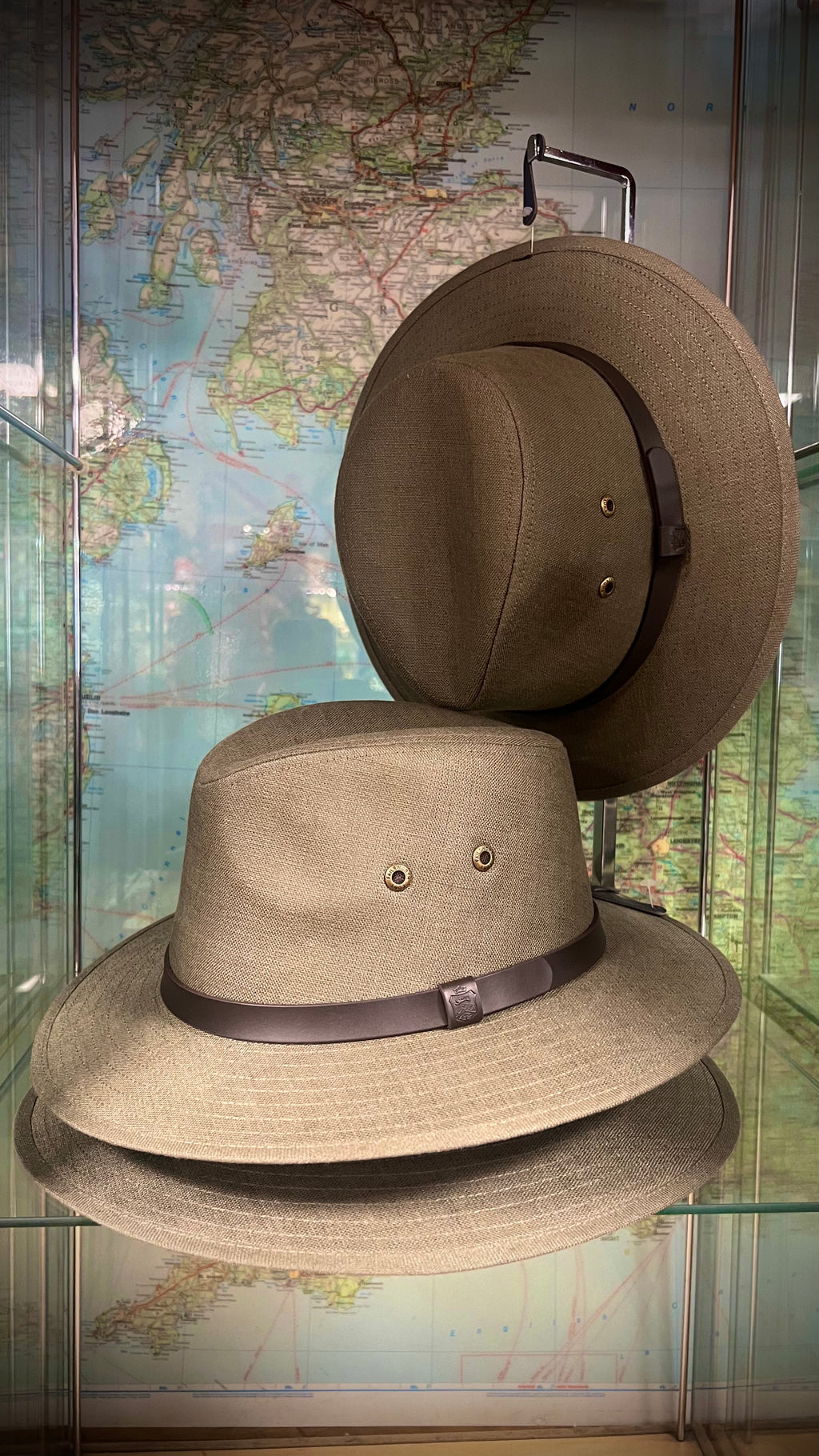 Irish Linen Safari Fedora Hat