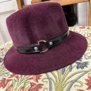 WW Fedora BlackBerry Fur Felt Hat (Small)