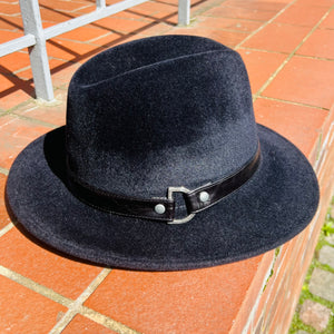 Black Fur Felt Christie’s Fedora Hat