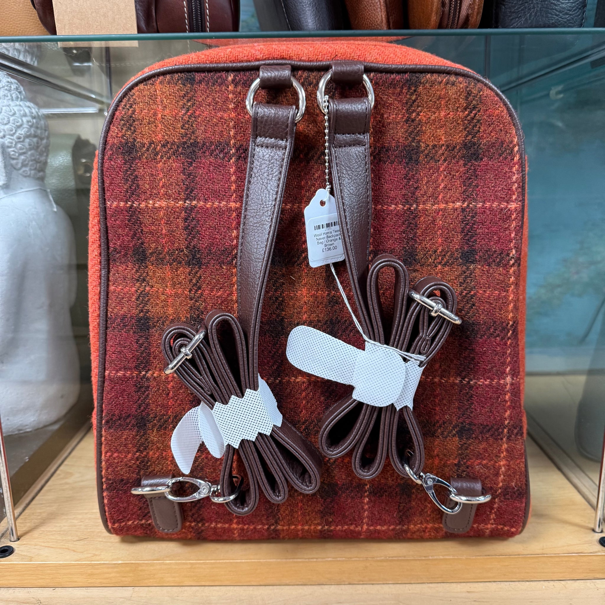 Wool Harris Tweed Naver Backpack Bag