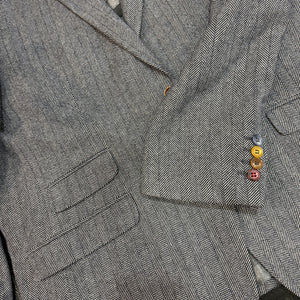Gents Navy Herringbone Jacket by Joe Browns (46R)