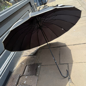 Pagoda Ribbed Umbrella - Black