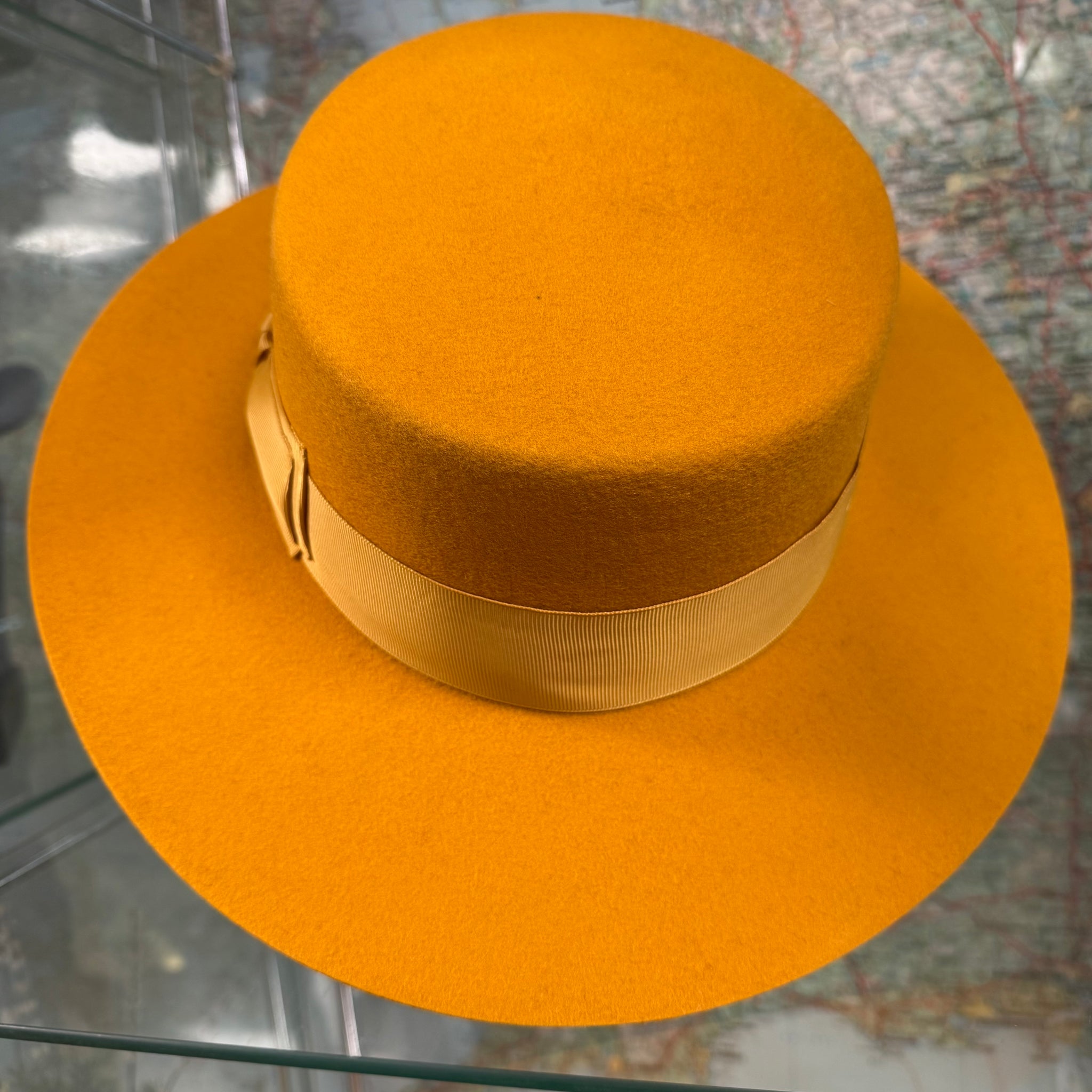 Zachary Wide Brim Wool Boater
