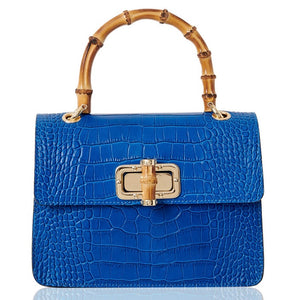 Tammy Leather Box Cross Body Bamboo Grab Bag
