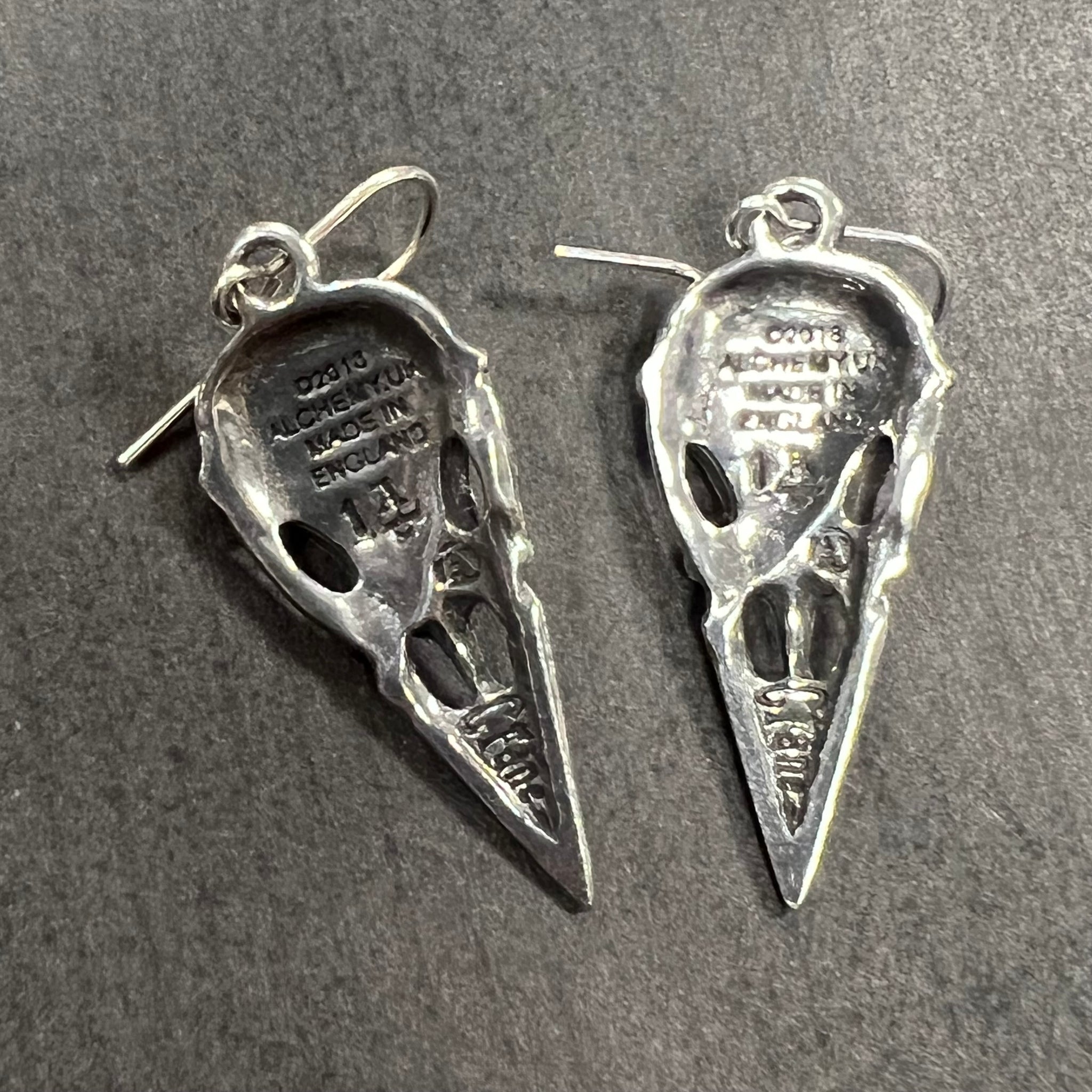 Pewter Salem’s Skull Drop Earrings