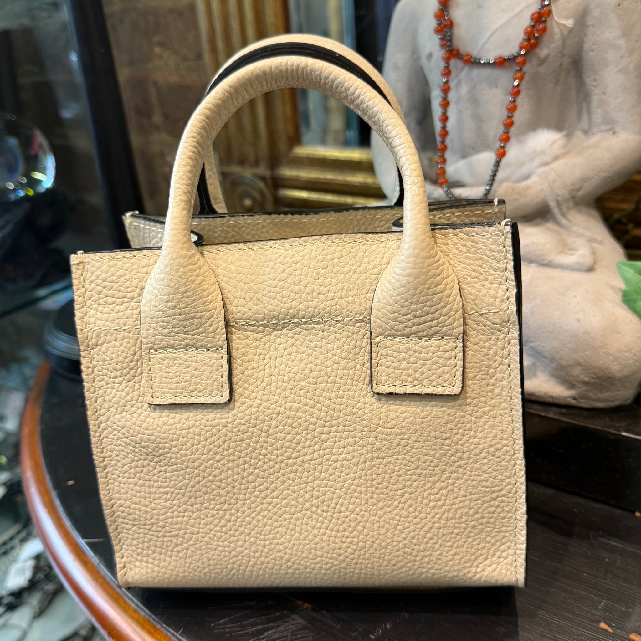 Kelly Square Italian Leather Bag