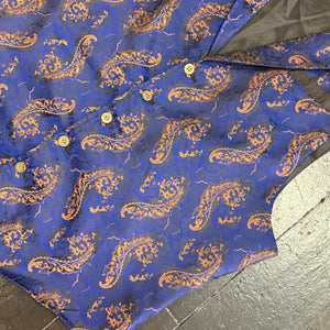 Waistcoat - Navy and Nude Paisley (L)