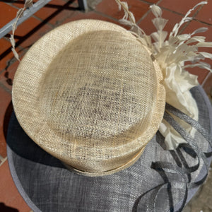 Sinamay Grey/Cream Ginny Hat
