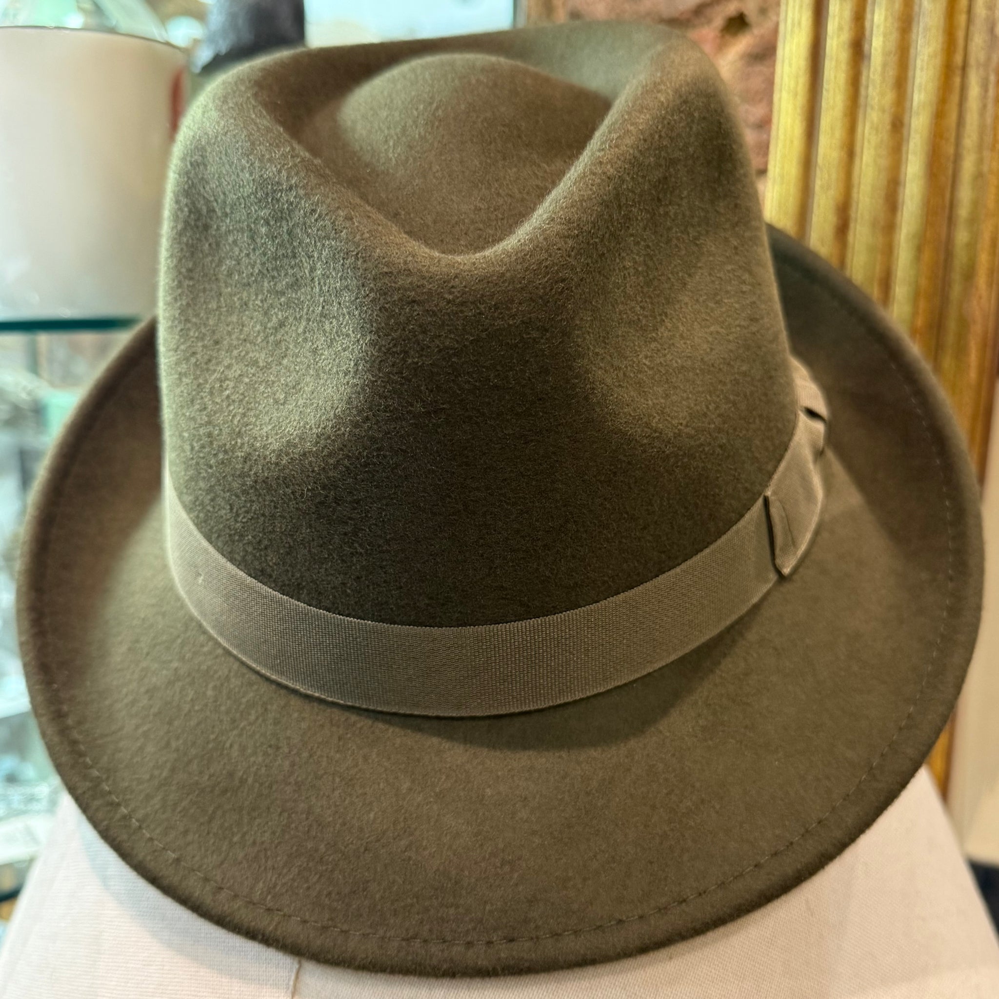 Classic Clarke Olive Wool Trilby