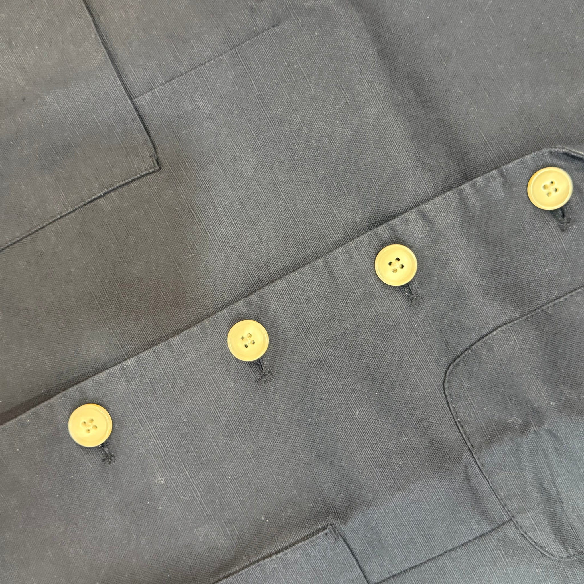 Navy Linen Waistcoat by  Spitalfields 42R