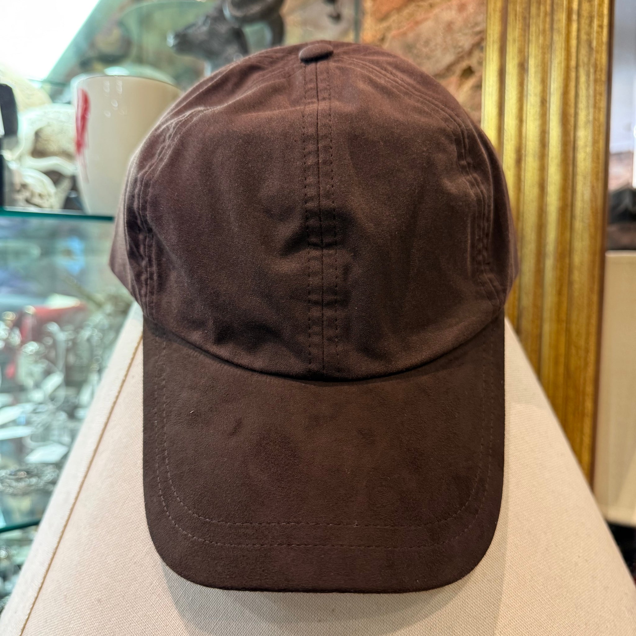 Alcantara Baseball Cap With Suedette Peak