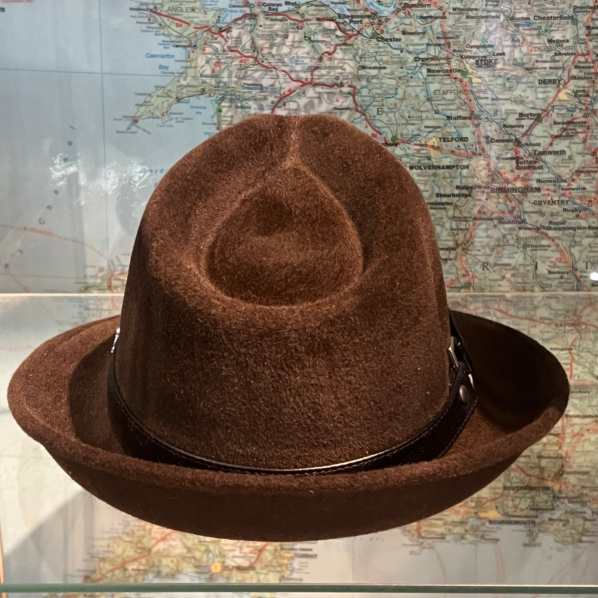 Sam Spade Dark Brown Fur Felt Trilby Hat