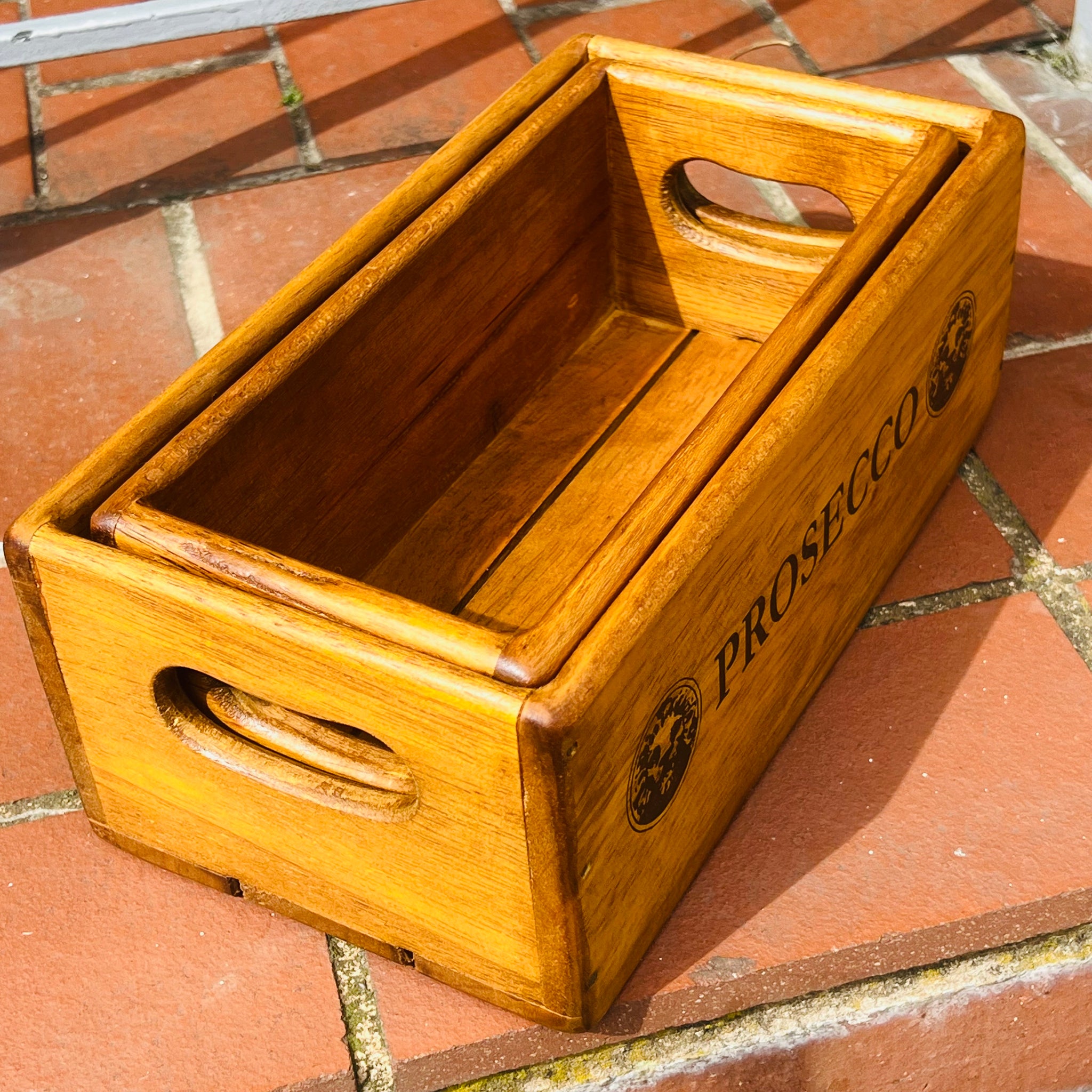 Wooden Prosecco Storage Boxes (Set of 2)