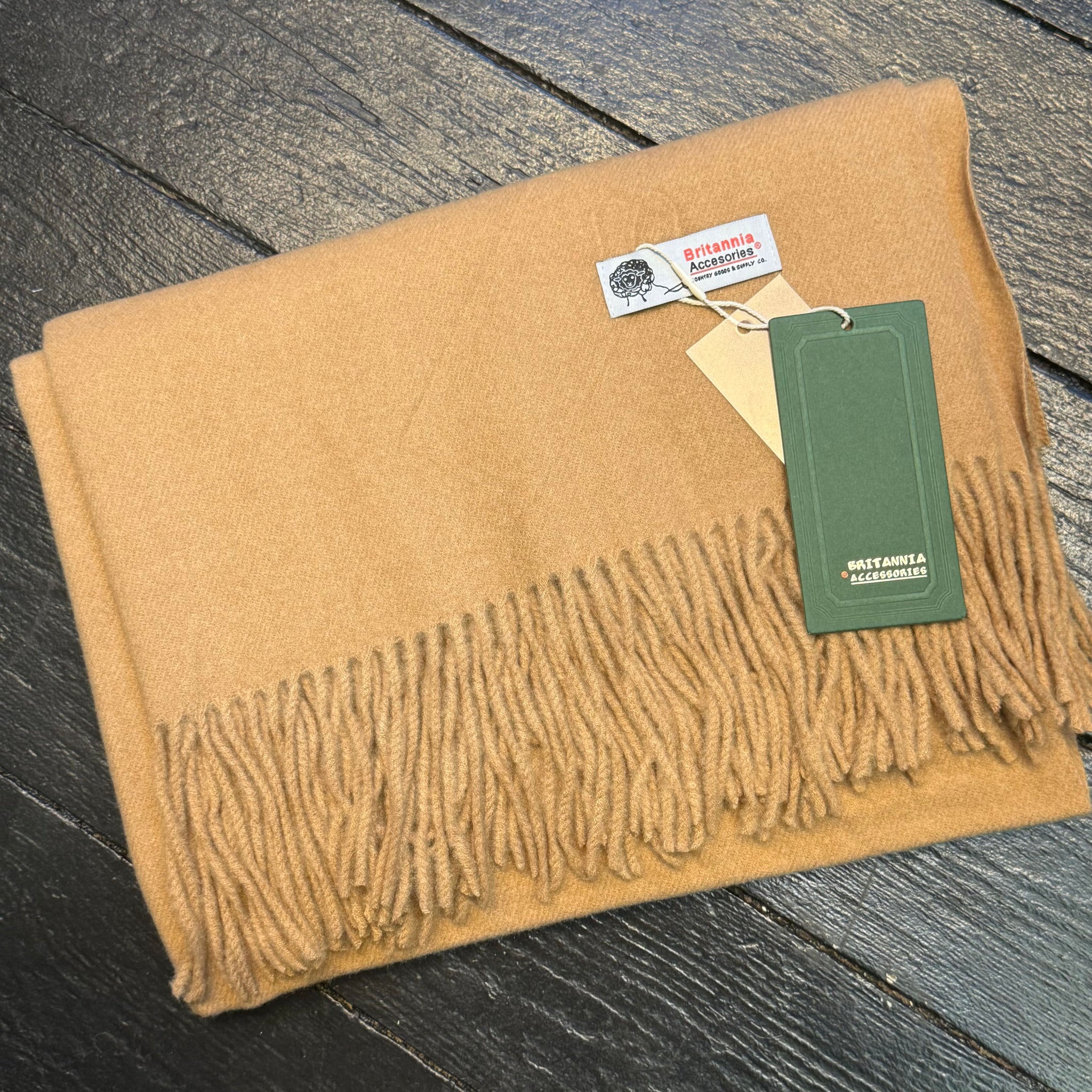 Plain Luxurious Pashmina Tia Fringed Scarf