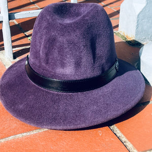 Aubergine Fur Felt London Trilby