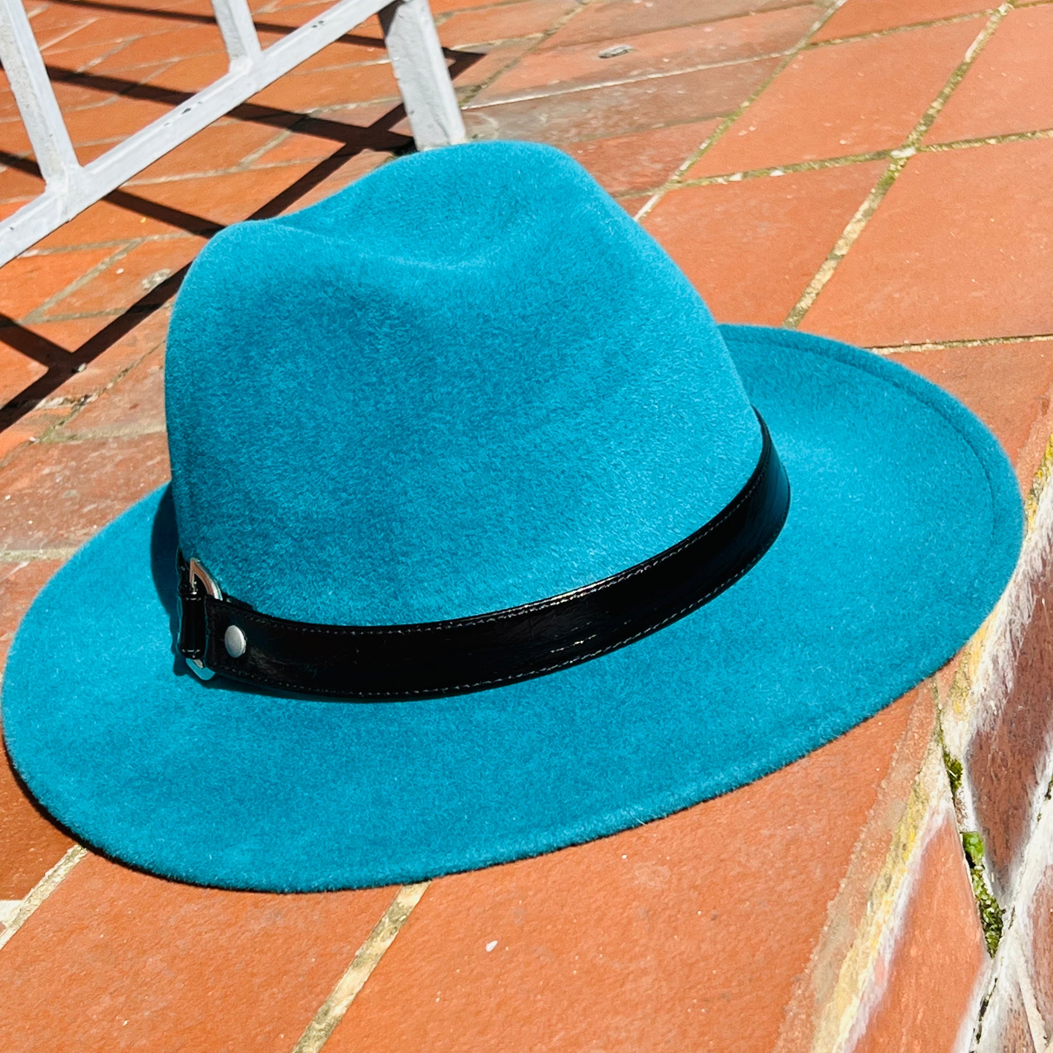 Turquoise Fur Felt Christie’s Fedora Hat