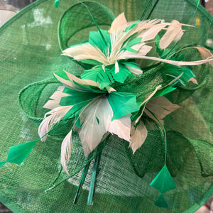 Ruby Sinamay Fascinator With Quills & Feathers