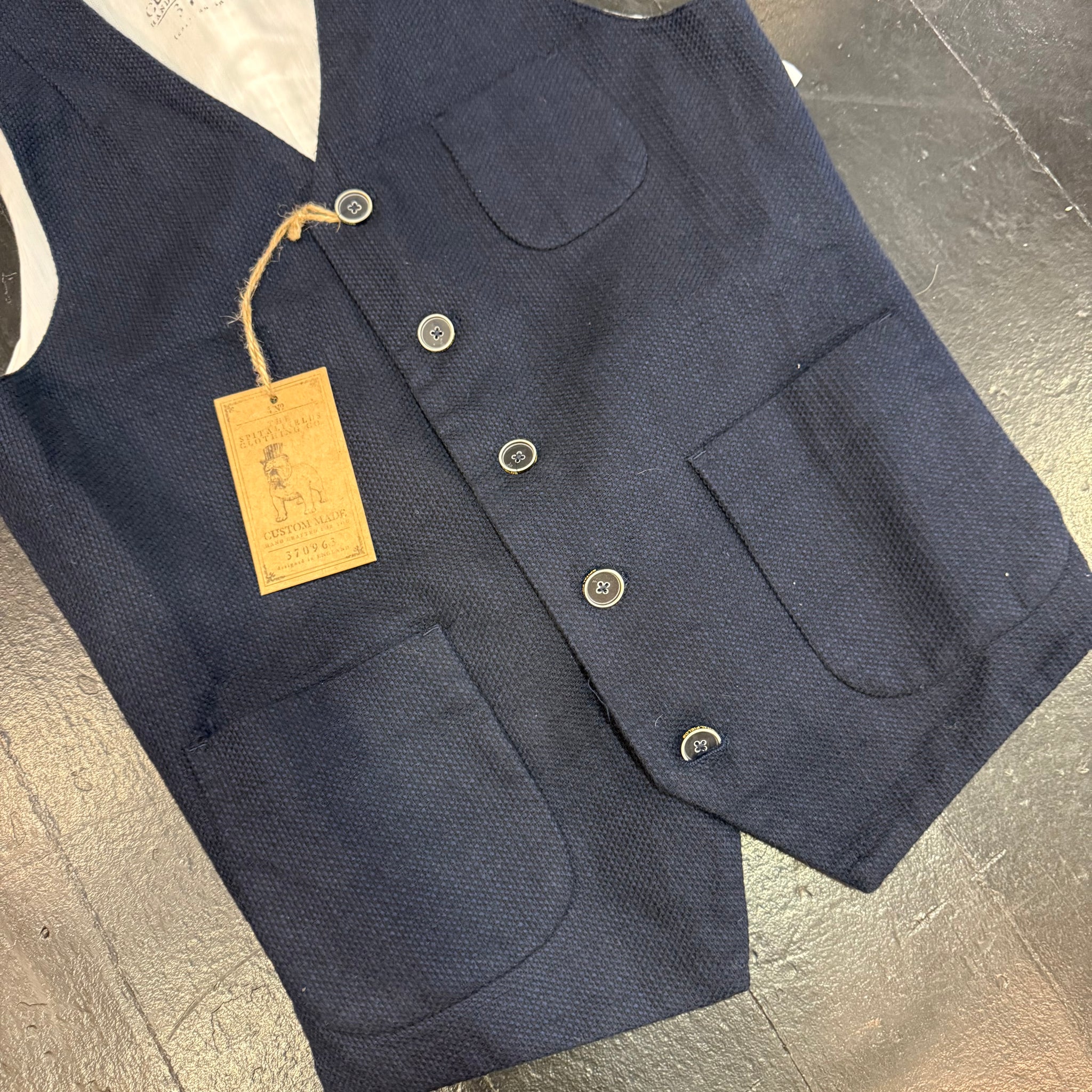 Navy Spitalfields Waistcoat by Spitalfields 36R