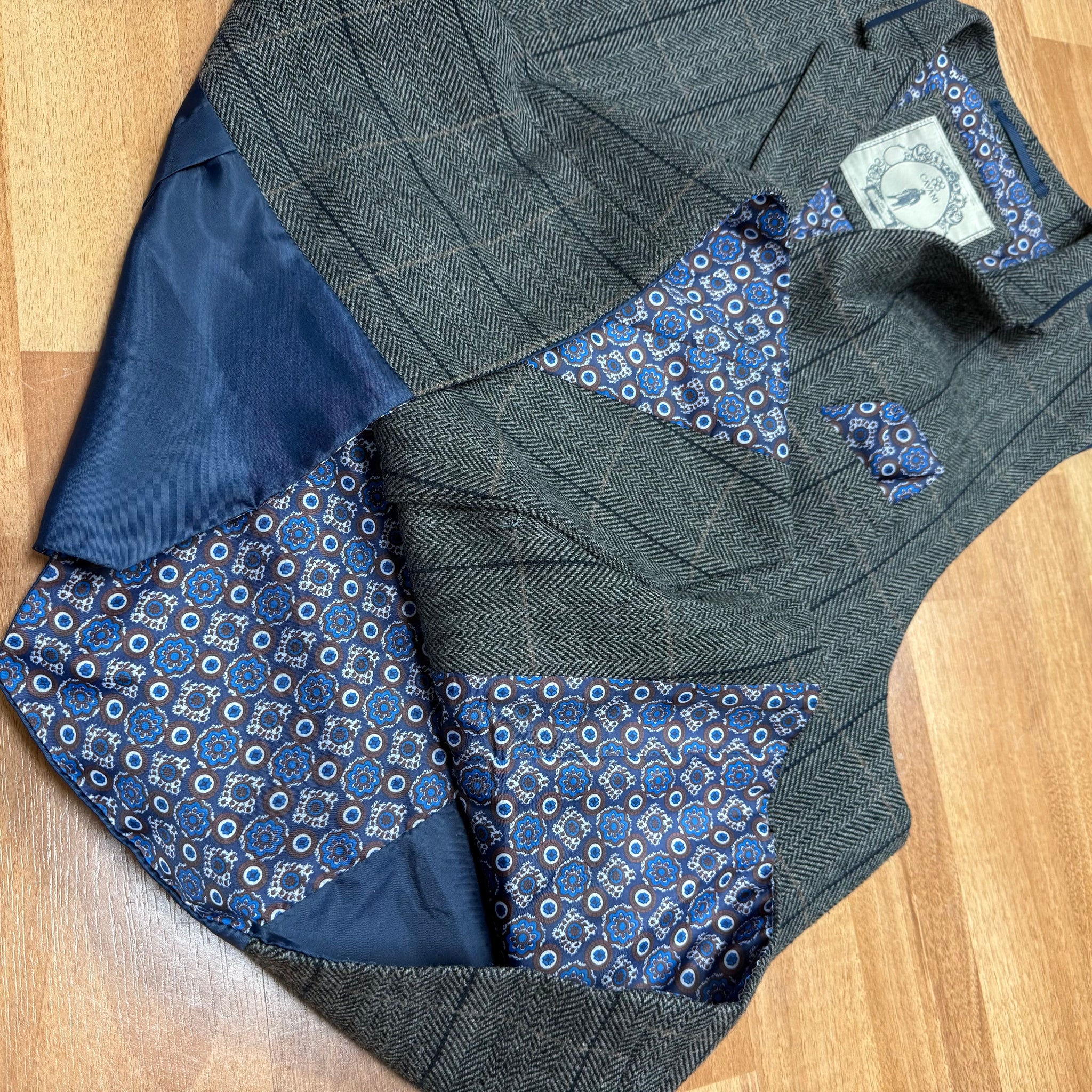 Grey Herringbone Cavani Waistcoat 42R